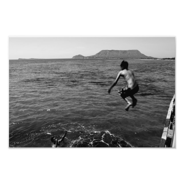 Impression Photo Aller à Sea Montecristi République Dominicaine BW (Devant)