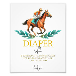 Impression Photo Aller Baby Go, Cheval Vert Course Diaper Raffle Si