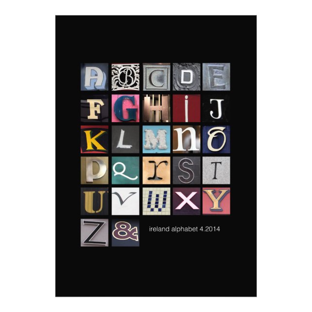 Impression Photo alphabet irlandais (Devant)