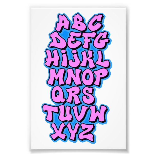 Impression Photo Alphabet Pink (Devant)