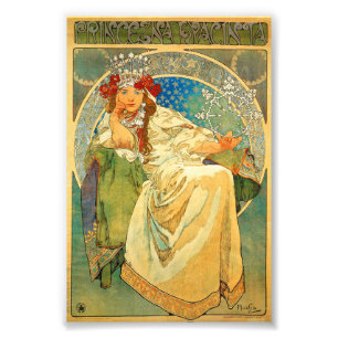 Impression Photo Alphonse Mucha Art Nouveau Princesse Hyacinth
