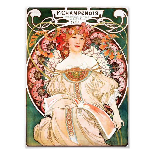 Impression Photo Alphonse Mucha F. Champenois Imprimer (Devant)