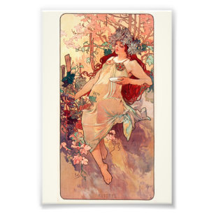 Impression Photo Alphonse Mucha, Les Saisons, Automne (1896)