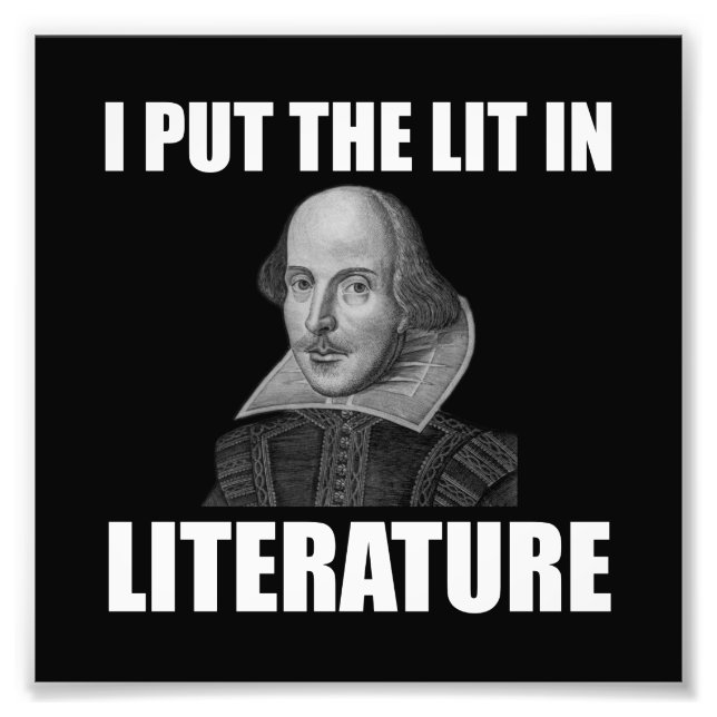 Impression Photo Amateur de littérature Shakespeare amusant (Devant)