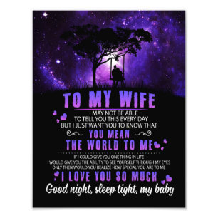 Impression Photo Amateurs de femmes À Ma Femme Je T'Aime Tant