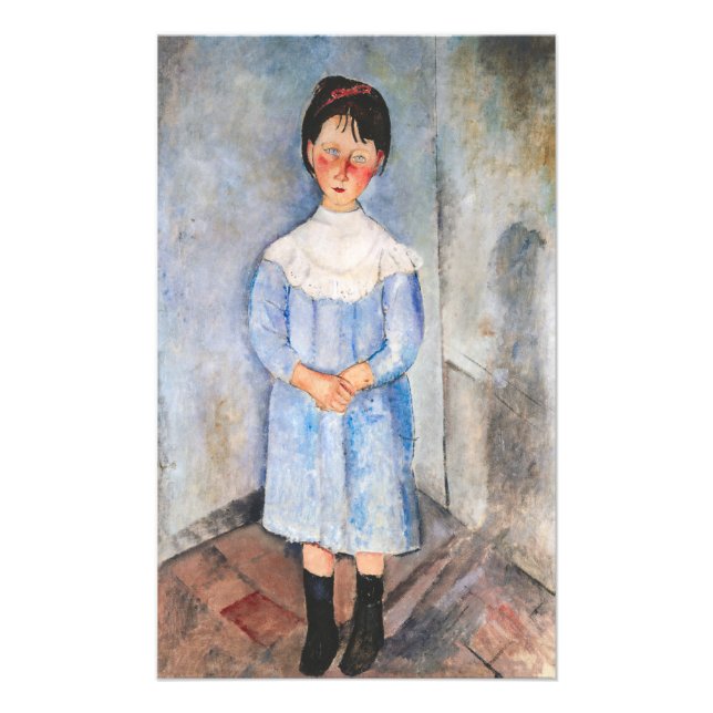 Impression Photo Amedeo Modigliani - Petite fille en bleu (Devant)