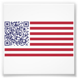 Impression Photo American Flag National Anthem QR Code