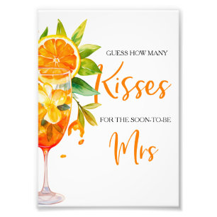 Impression Photo Amour au premier Spritz Floral Citron Mariage
