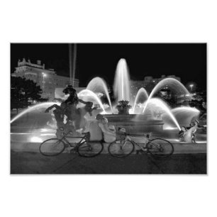 Impression Photo Amoureux à la Fontaine J C Nichols B W