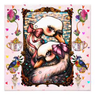 Impression Photo Amoureux des cygnes