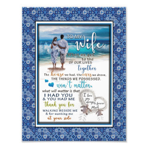 Impression Photo Amoureux des femmes  À Ma Femme, Je T'Aime Toujou