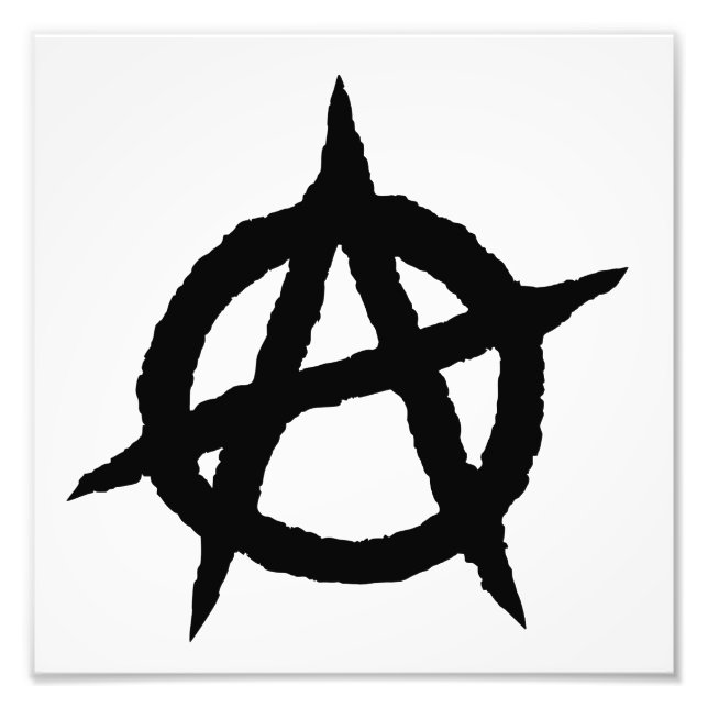 Impression Photo Anarchie symbole punk noir culture de musique sign (Devant)