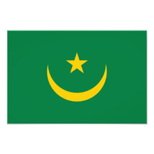 Impression Photo Ancien drapeau de Mauritanie