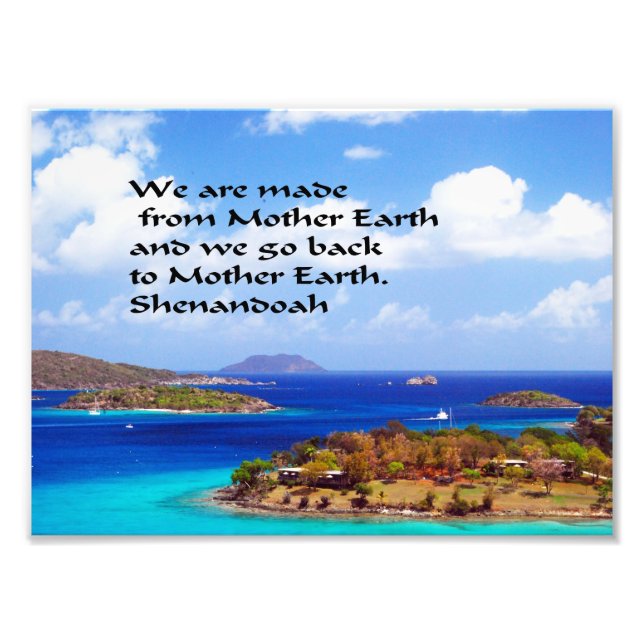 Impression Photo Ancien proverbe indien américain (Devant)