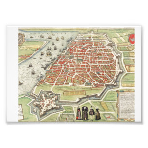 Impression Photo Ancienne carte de Paris avion-1272