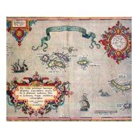 Ancienne carte des Açores - Exploration de la voil