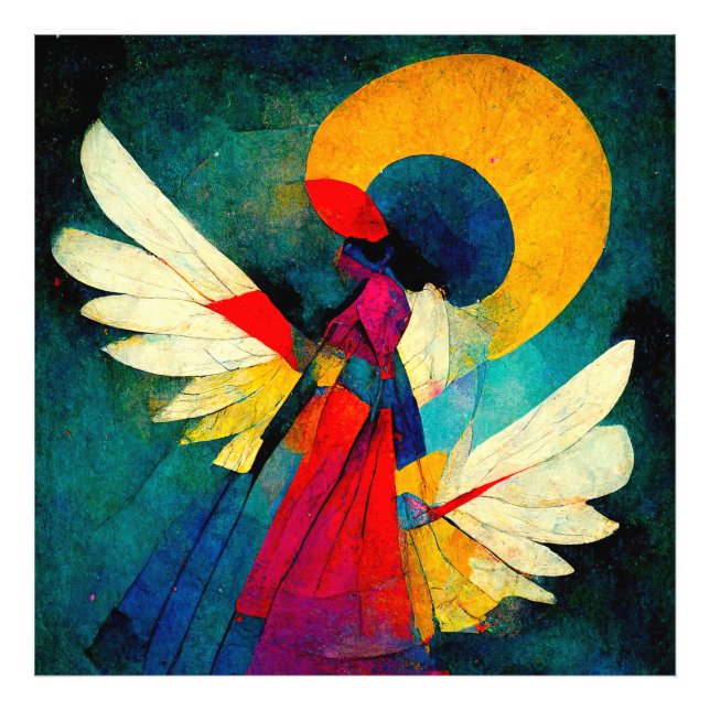 Impression Photo Angel Abstrait coloré (Devant)