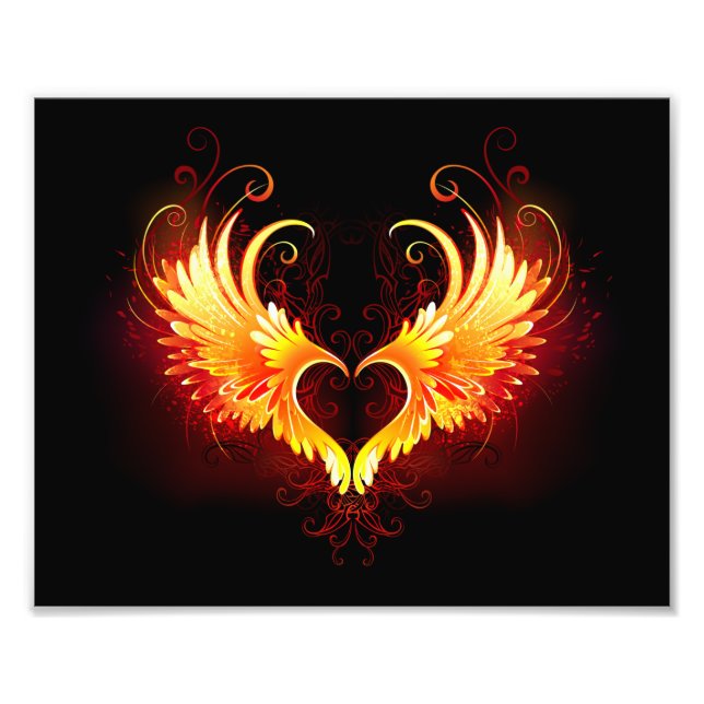 Impression Photo Angel Fire Heart with Wings (Devant)