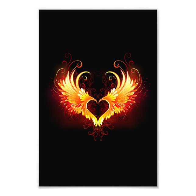 Impression Photo Angel Fire Heart with Wings (Devant)