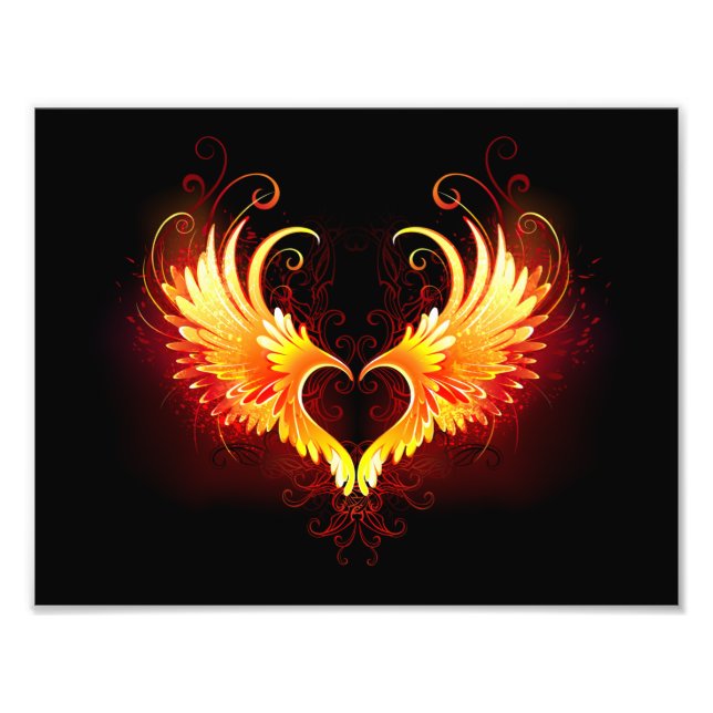 Impression Photo Angel Fire Heart with Wings (Devant)