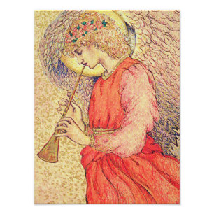 Impression Photo Angel Jouer un Flageolet