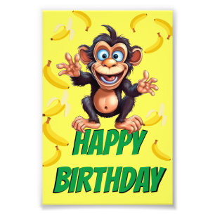 Impression Photo Anniversaire drôle du singe