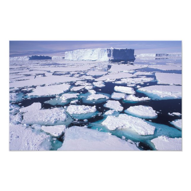 Impression Photo Antarctique, débit de glace. (Devant)