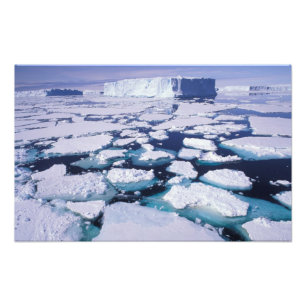 Impression Photo Antarctique, Écoulement de glace.