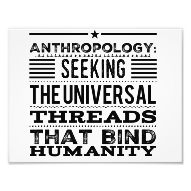 Impression Photo Anthropologie : à la recherche des fils universels (Devant)
