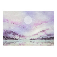 *~* AP19 PURPLE Paysage Abstrait Sun art
