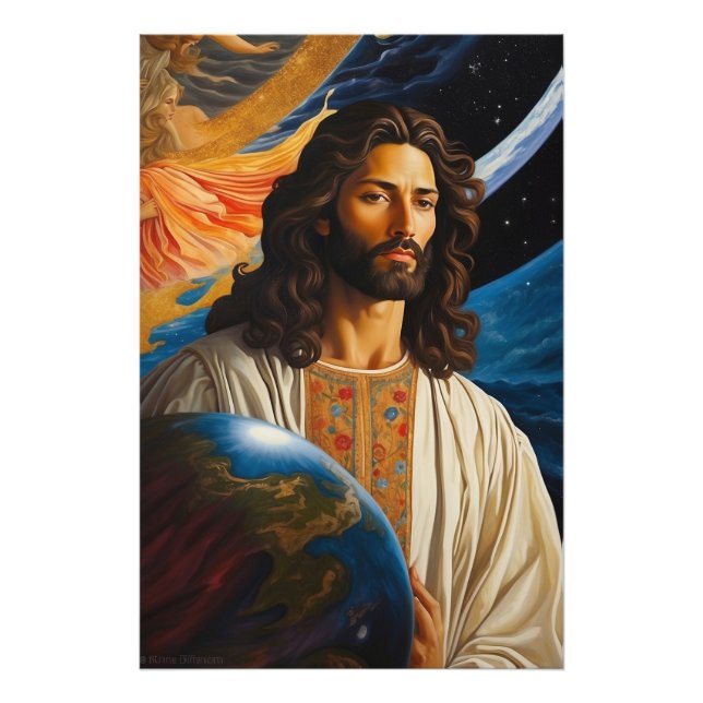 Impression Photo *~* AP50 Imaginaire Univers Jésus Terre (Devant)