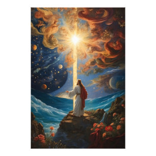 Impression Photo *~* AP50 Imaginaire Universe Ray of Light Jesus