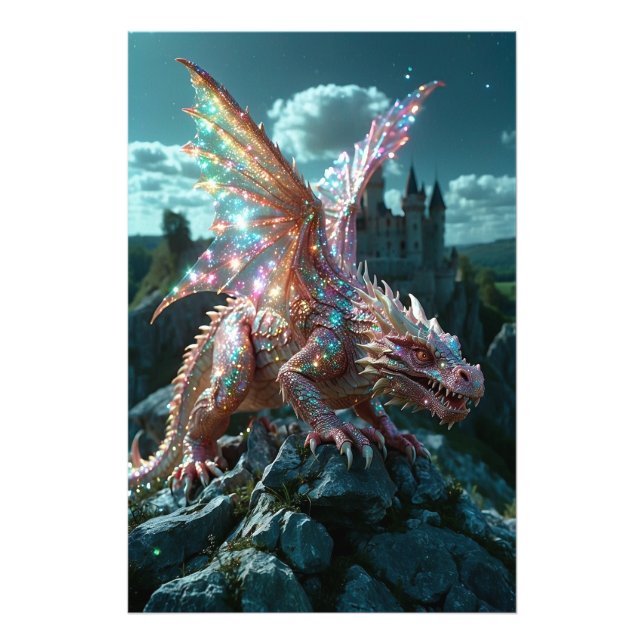 Impression Photo *~* AP88 Imaginaire de la bête Mur de dragon Artwo (Devant)