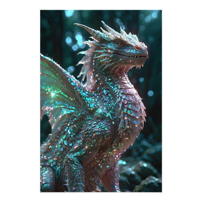 Impression Photo *~* AP88 Imaginaire Ethérée Mur de Dragon Artwork  (Devant)