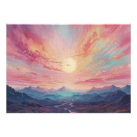 *~* AP93 Dreamscape Sunset Mountains Paysage