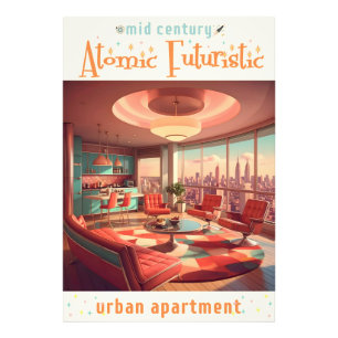 Impression Photo Appartement Urbain Futuriste Atomique