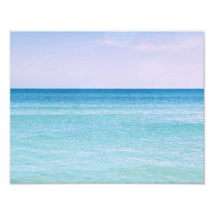 Impression Photo Aqua Turquoise Lavender Ocean Waves Plage tropical