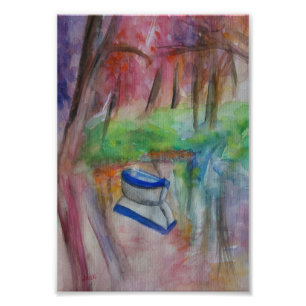 Impression Photo Aquarelle de bateau Art romantique Imprimer sur pa