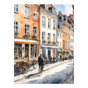 Impression Photo Aquarelle de Copenhague