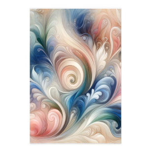 Impression Photo Aquarelle Imaginaire Floral Romantique Motif