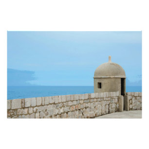 Impression Photo Aquarelle peinture de la muraille de Dubrovnik