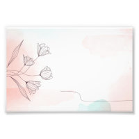 Aquarelle rose romantique Floral