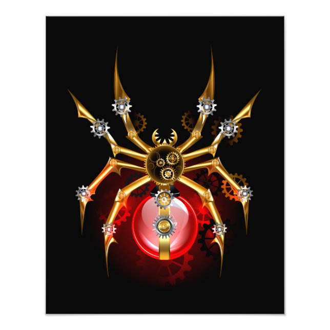 Impression Photo Araignée en vapeur noire (Devant)