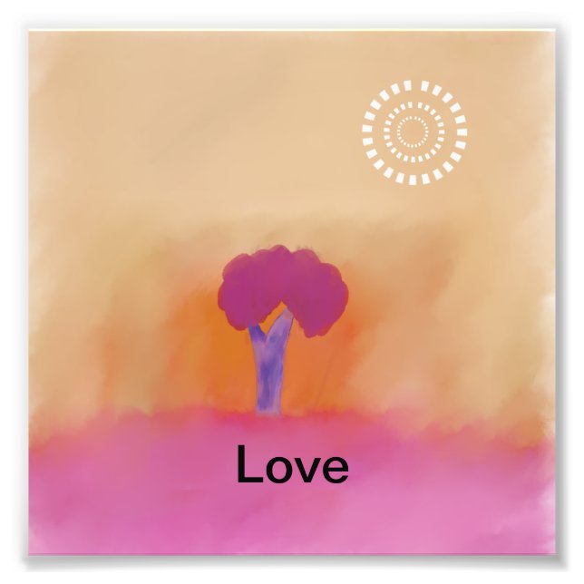 Impression Photo Arbre d'amour : paysage abstrait laid (Devant)