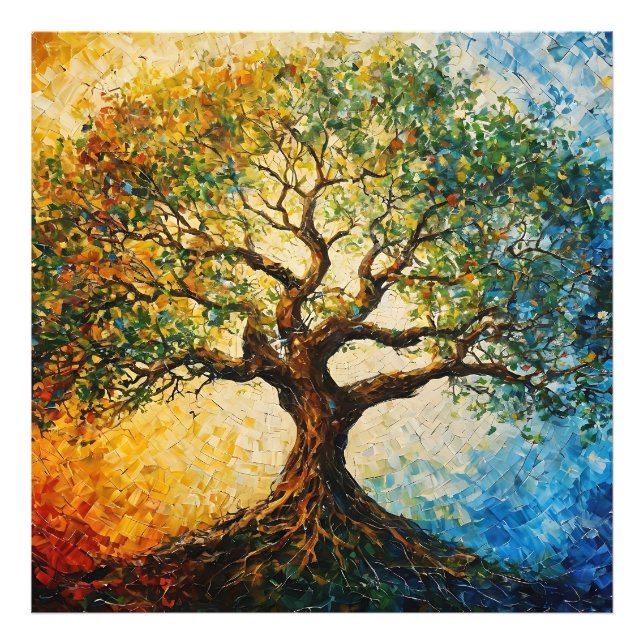 Impression Photo Arbre de connaissances - Peinture à l'huile (Devant)