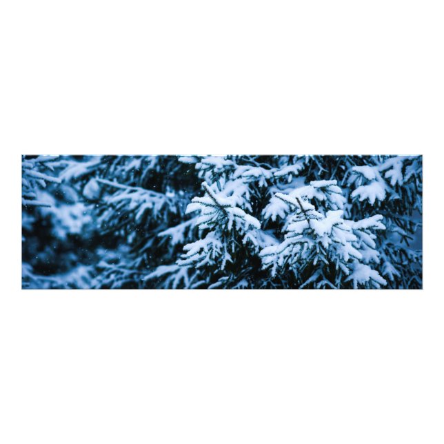 Impression Photo Arbre de Noël hivernal neige (Devant)