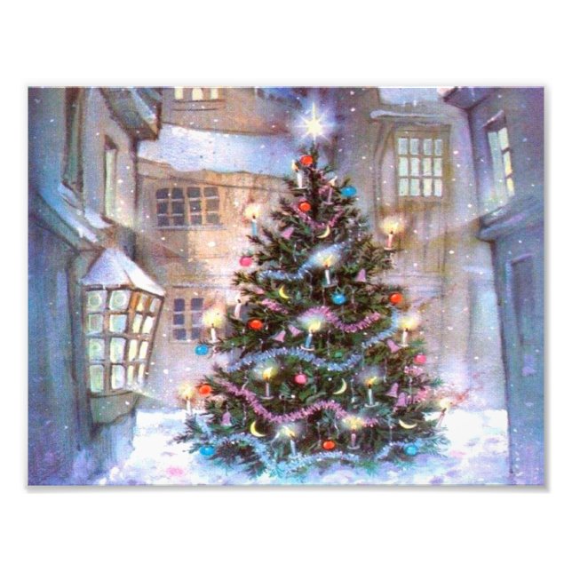 Impression Photo Arbre de Noël Vintage (Devant)