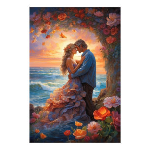 Impression Photo *~* Arbre Imaginaire Romantique AP51 Vagues océani