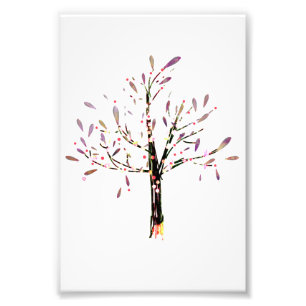 Impression Photo Arbre mignon de feuille de lavande de point de