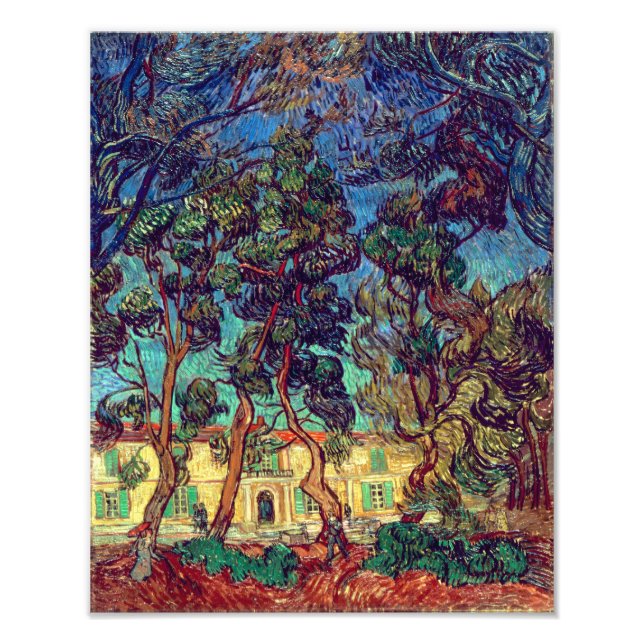 Impression Photo Arbres au jardin de l'hôpital | Van Gogh | (Devant)